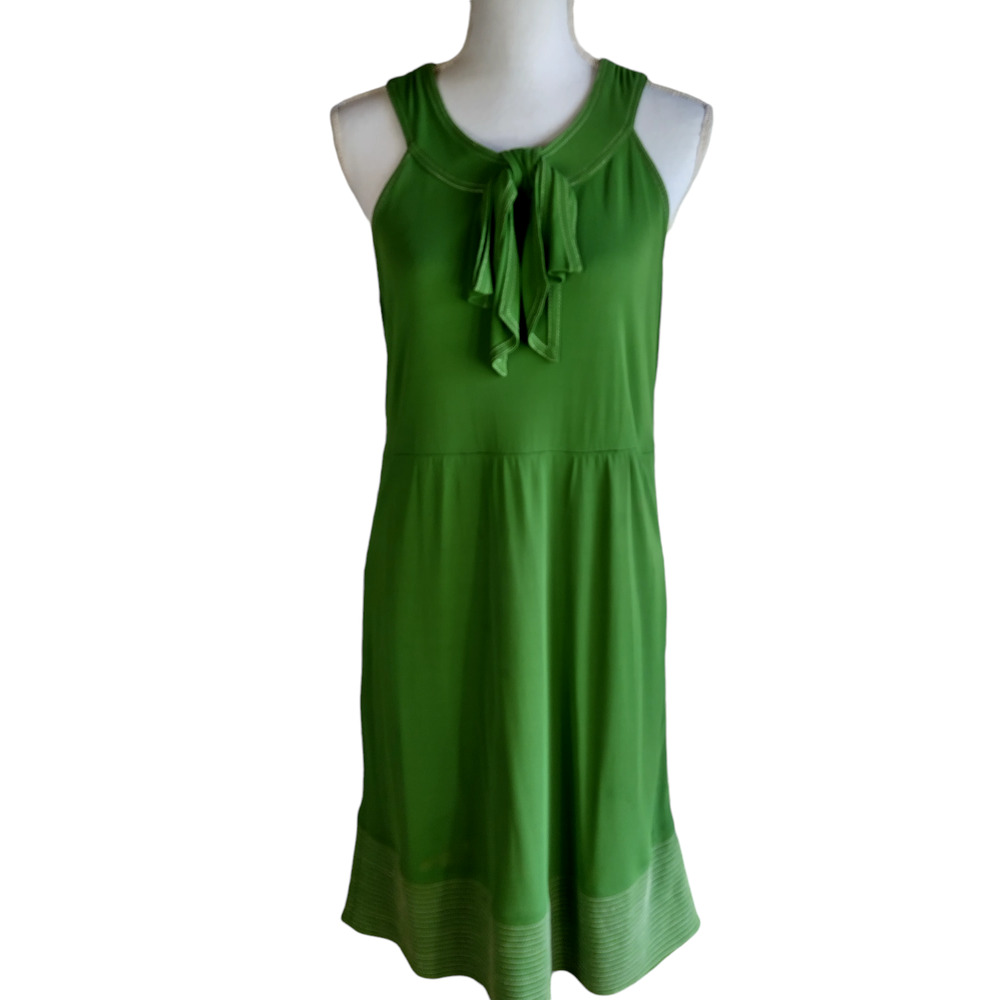 tibi Womens Halter neck A-line Mini Casual Dress Green Size 2